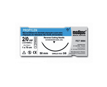 MEDIPAC, PROPYLEN 45 см. (1 шт.), матеріал шовний не розсмоктується 4010-1312 фото