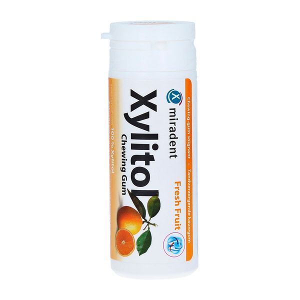 Xylitol Chewing Gum Miradent жувальна гумка з ксилітолом, 30 шт свіжі фрукти (fresh fruits) 3710-2493 фото