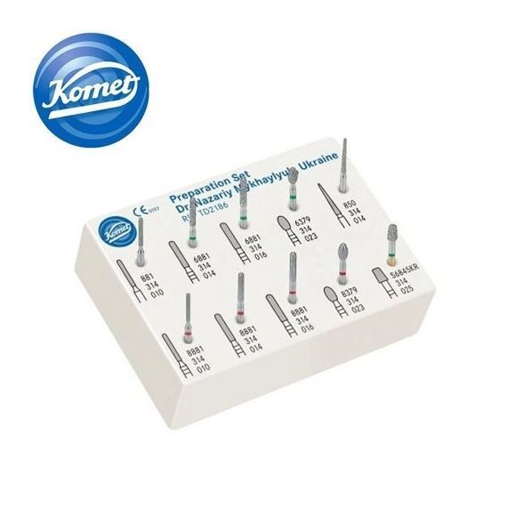 Набір борів Komet TD2186 для підготовки під коронку М.Михайлюка 5610-6549 фото