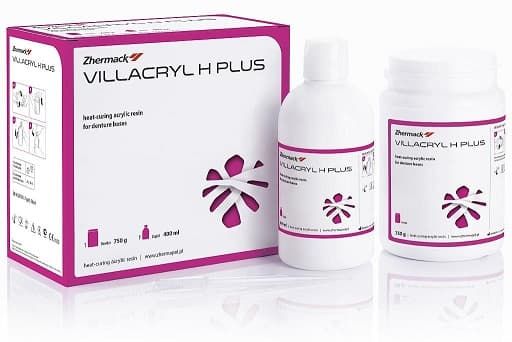 VILLACRYL H PLUS Zhermack пластмаса акрилова 300г+150мл 0 безбарвний 8610-1890 фото