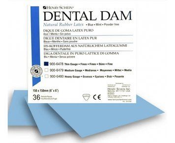 Платки для кофферда Henry Schein Dental dam зеленый средние 6710-6533 фото