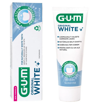 GUM Original White зубна паста для відбілювання зубів Sunstar, 75 мл 7710-7942 фото