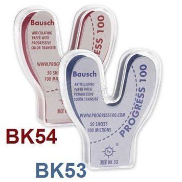 Бумага Артикуляционная Bausch (Бауш) подкова 100 мкм, 50лист. Красная Bausch BK54 1610-1536 фото