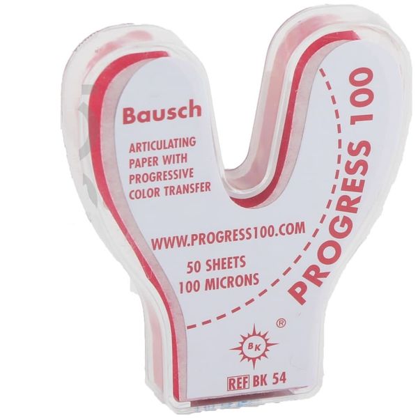 Папір Артикуляційний Bausch (Бауш) підкова 100 мкм, 50лист. Червона Bausch BK54 1610-1536 фото