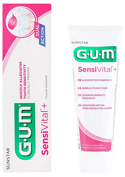 GUM SensiVital+ зубна паста для чутливих зубів і ясен Sunstar, 75 мл 8710-7943 фото
