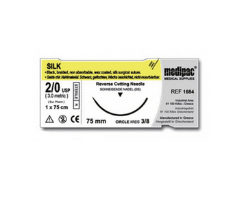 Шовковий матеріал ШОВК (SILK Medipac) голка зворотно-ріжуча 8310-1311 фото